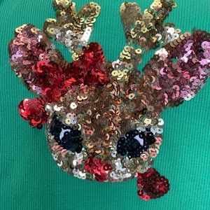 Christmas dress with bling Rudolph, size 6/6x.